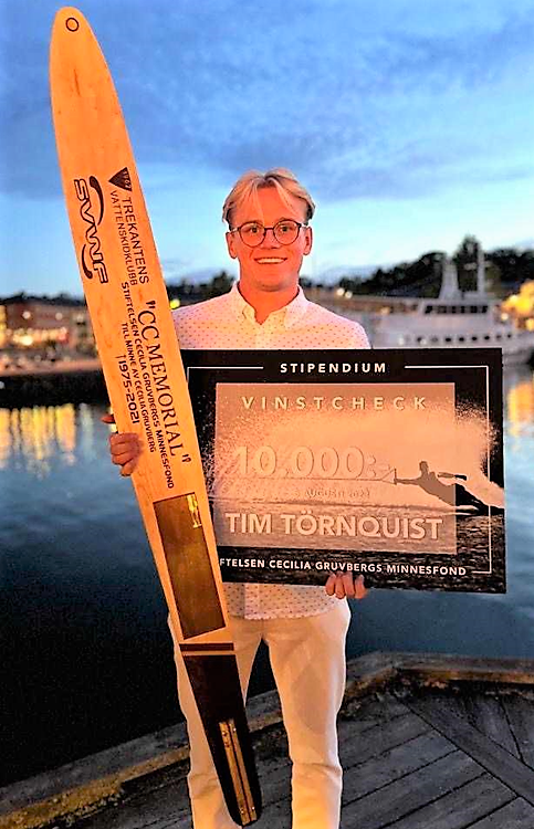 Stiftelsen Cecilia Gruvbergs Minnesfond delar ut stipendium till Tim Törnquist!